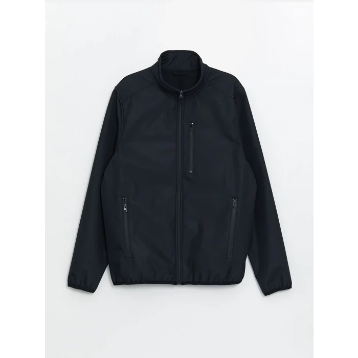 LCWAIKIKI Classic Siyah Standart Kalıp Dik Yaka Erkek Mont