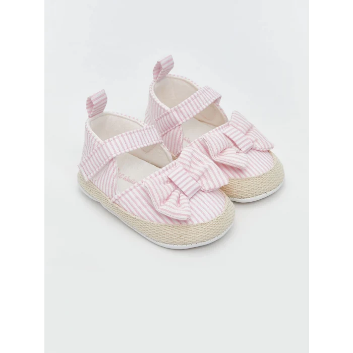 LCW STEPS Pembe Cırt Cırtlı Kız Bebek Yürüme Öncesi Ayakkabısı