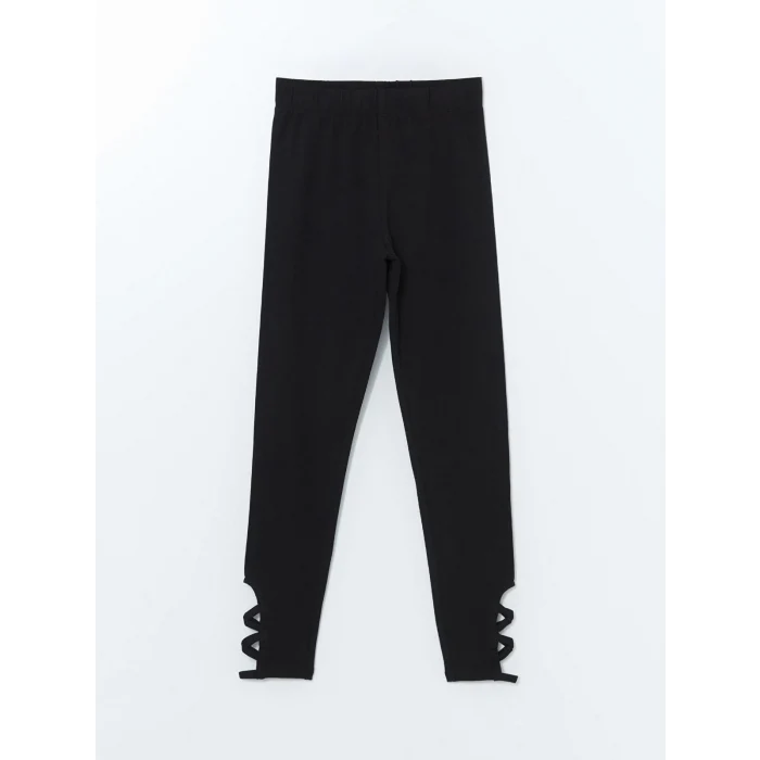 LCW Kids Siyah Beli Lastikli Kız Çocuk Tayt