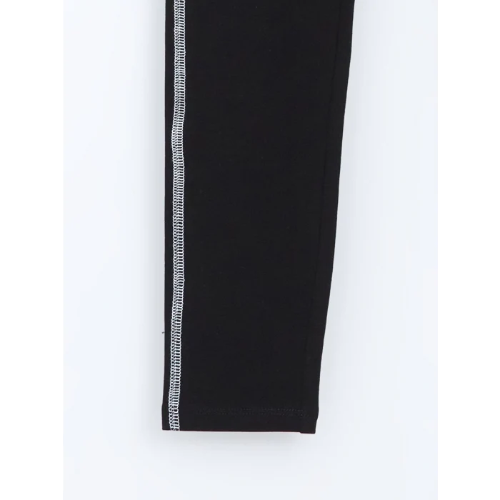 LCW Kids Siyah Beli Lastikli Kız Çocuk Tayt