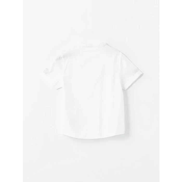 LCW Kids Beyaz Hakim Yaka Poplin Erkek Çocuk Gömlek