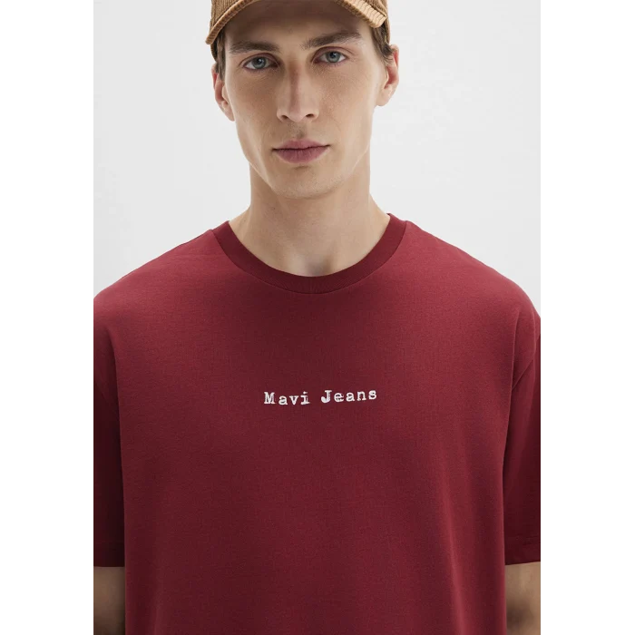 Mavi 0612899-89065 Mavi Jeans Baskılı Kırmızı Tişört