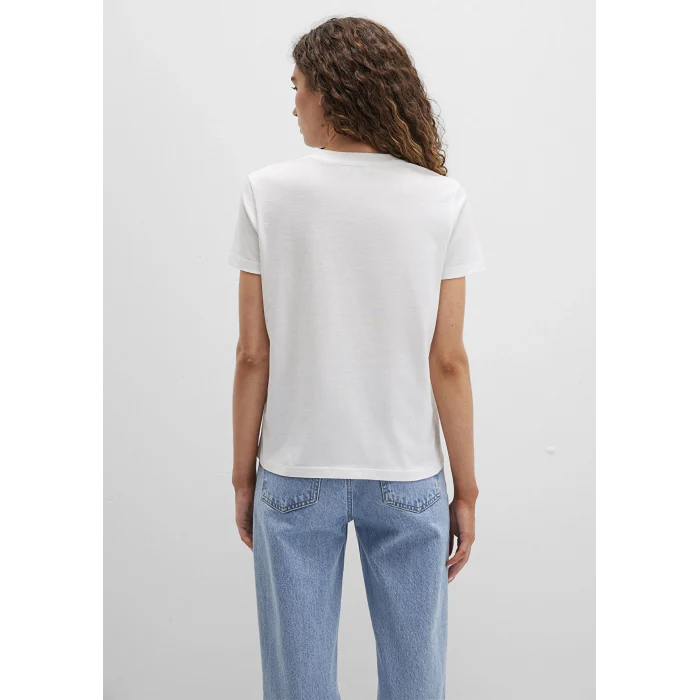 Mavi 1613412-70057 Mavi Logo Baskılı Beyaz Tişört