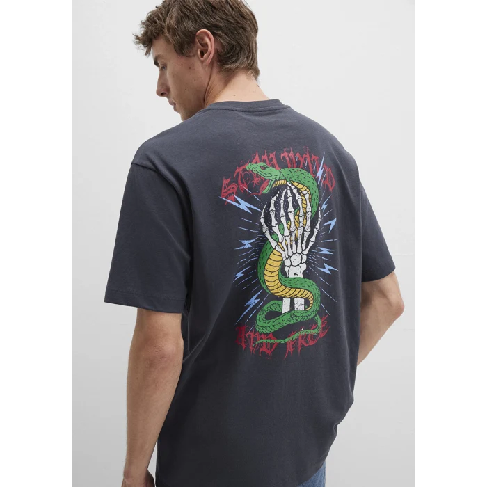 Mavi 0612929-80106 Sırt Baskılı Antrasit Tişört