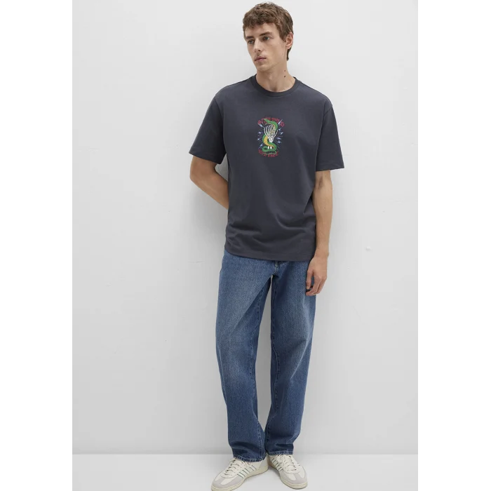 Mavi 0612929-80106 Sırt Baskılı Antrasit Tişört