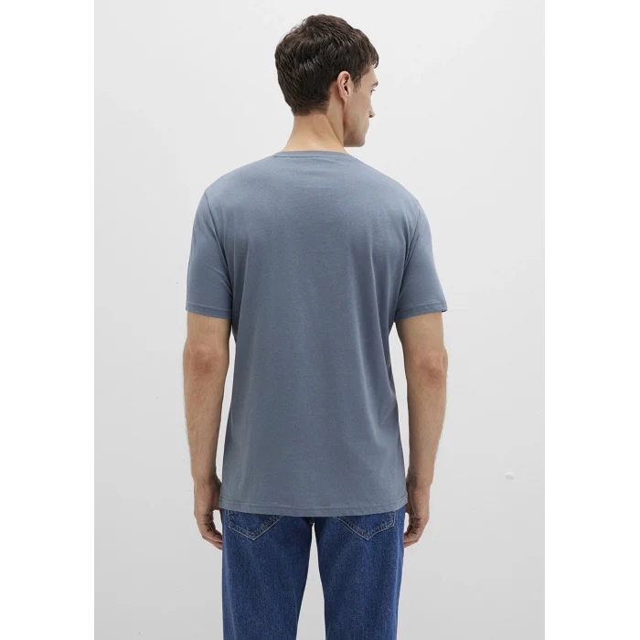 Mavi 065781-80889 Mavi Logo Baskılı Gri Tişört