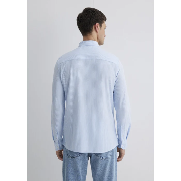 Mavi 0211402-88654 Çizgili Mavi Gömlek