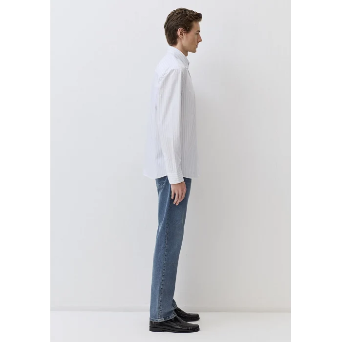 Mavi 0211553-90906 Çizgili Mavi Gömlek