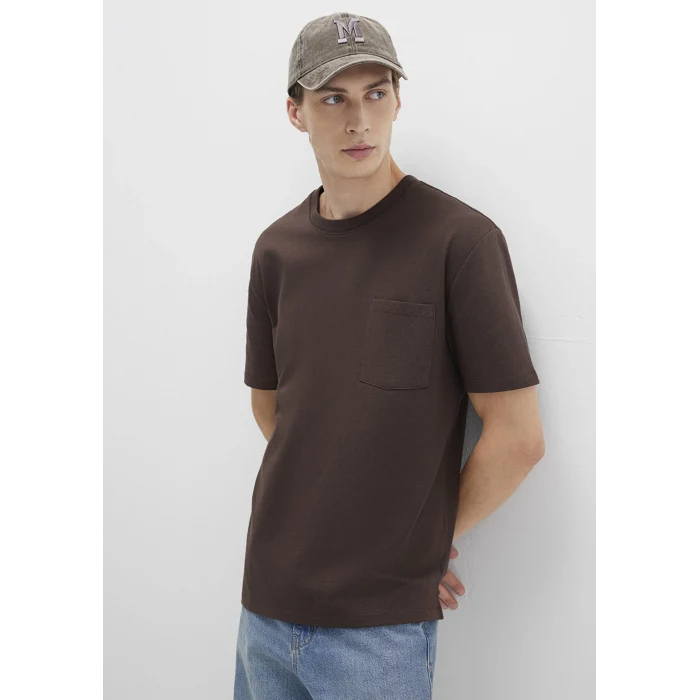 Mavi 066248-70251 Cep Detaylı Kahverengi Tişört