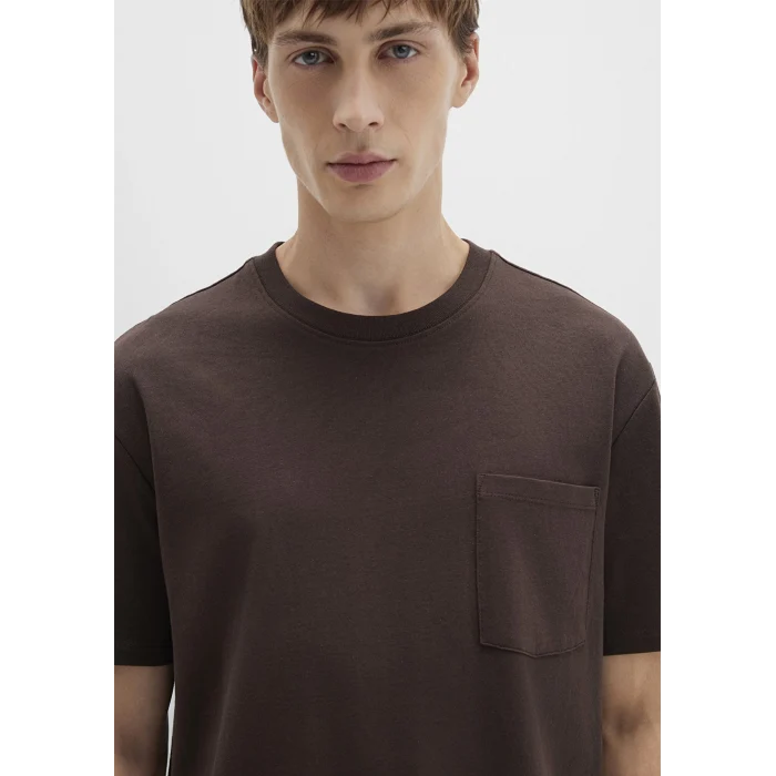 Mavi 066248-70251 Cep Detaylı Kahverengi Tişört