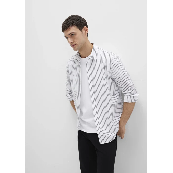 Mavi 0211403-91334 Çizgili Beyaz Gömlek