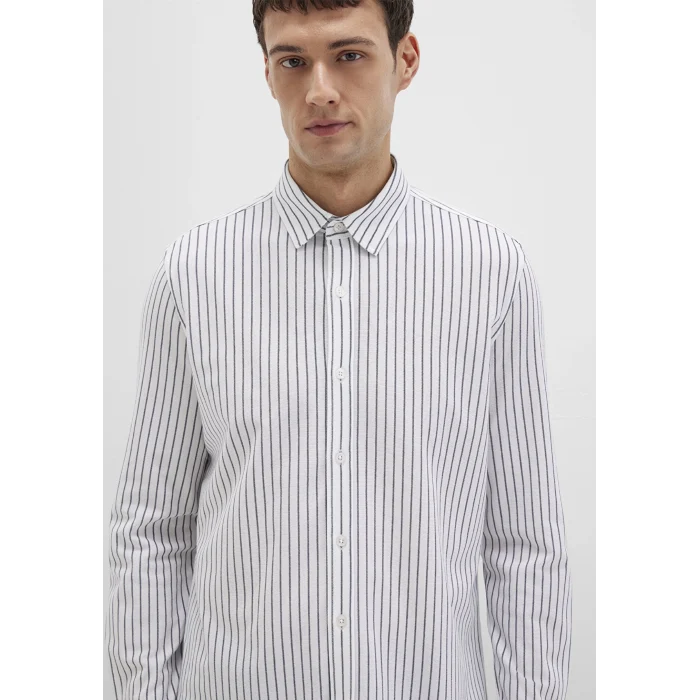 Mavi 0211403-91334 Çizgili Beyaz Gömlek