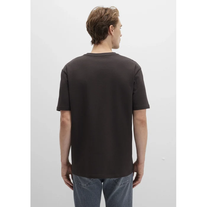 Mavi 0611596-70219 Bisiklet Yaka Kahverengi Basic Tişört