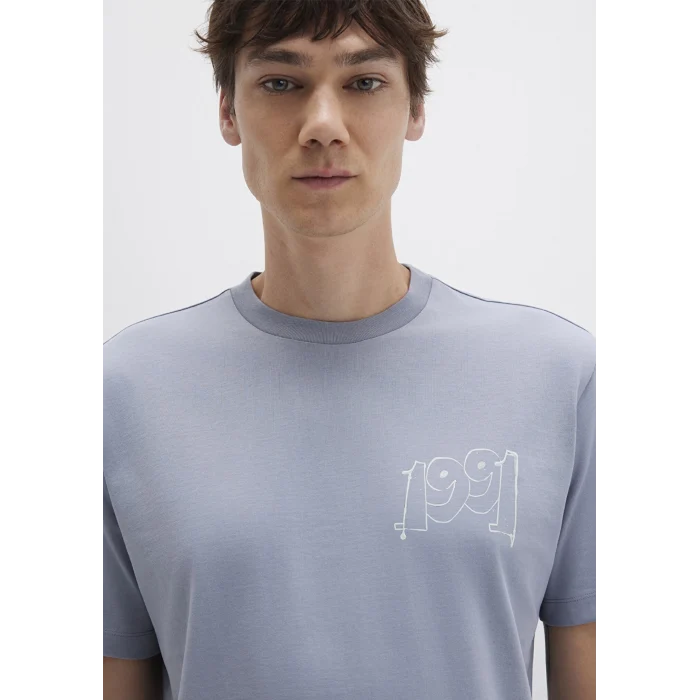 Mavi 0612908-86584 1991 Baskılı Mavi Tişört