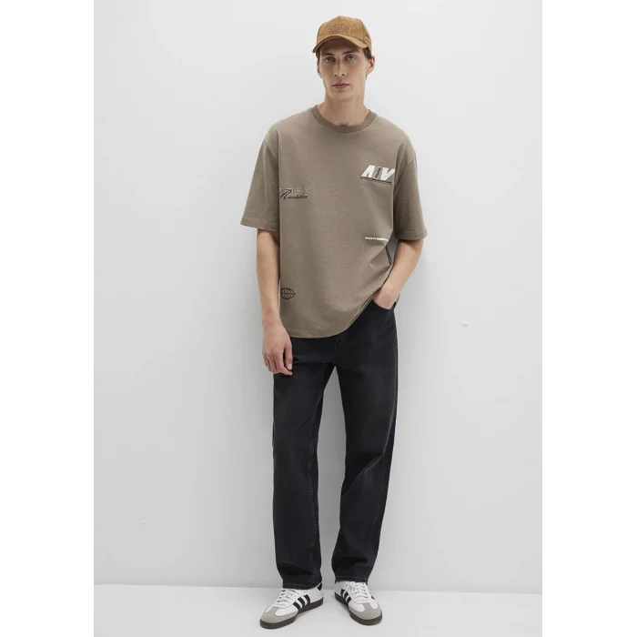 Mavi 0612912-70355 Baskılı Kahverengi Tişört