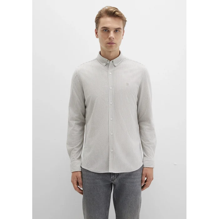 Mavi 0211402-91332 Çizgili Haki Gömlek