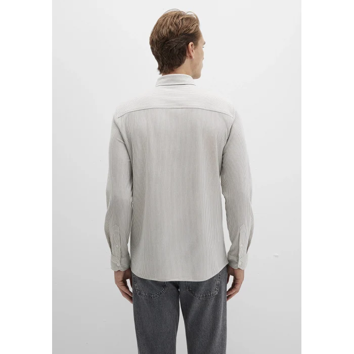 Mavi 0211402-91332 Çizgili Haki Gömlek