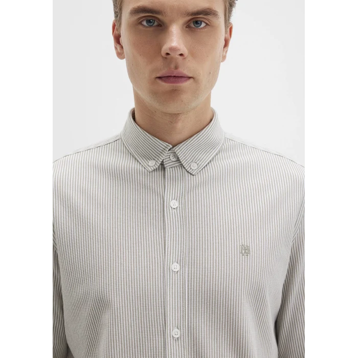 Mavi 0211402-91332 Çizgili Haki Gömlek