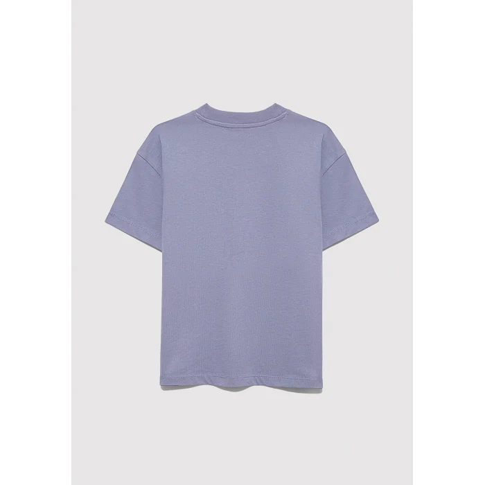 Mavi 7610385-88095 Mavi Logo Baskılı Mor Tişört