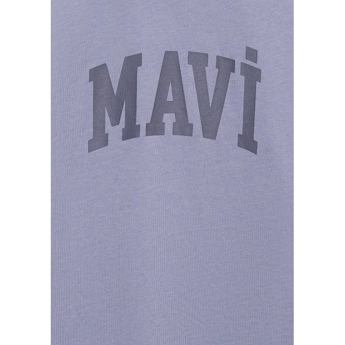 Mavi 7610385-88095 Mavi Logo Baskılı Mor Tişört