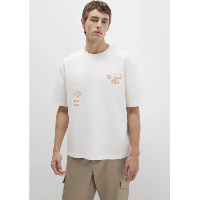 Mavi 0612913-84001 Baskılı Beyaz Tişört