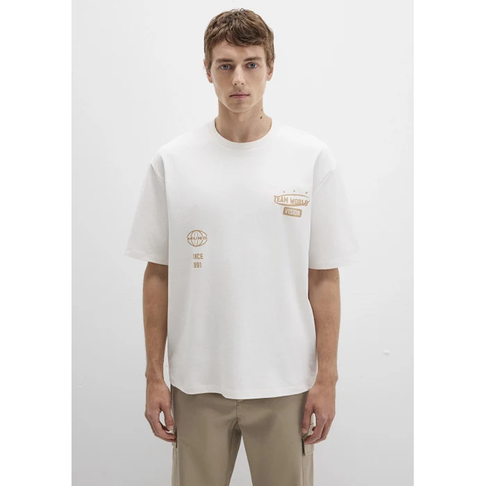 Mavi 0612913-84001 Baskılı Beyaz Tişört