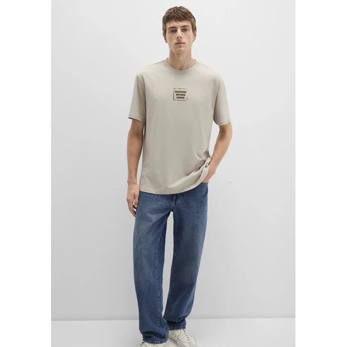 Mavi 0612837-70039 Baskılı Bej Tişört