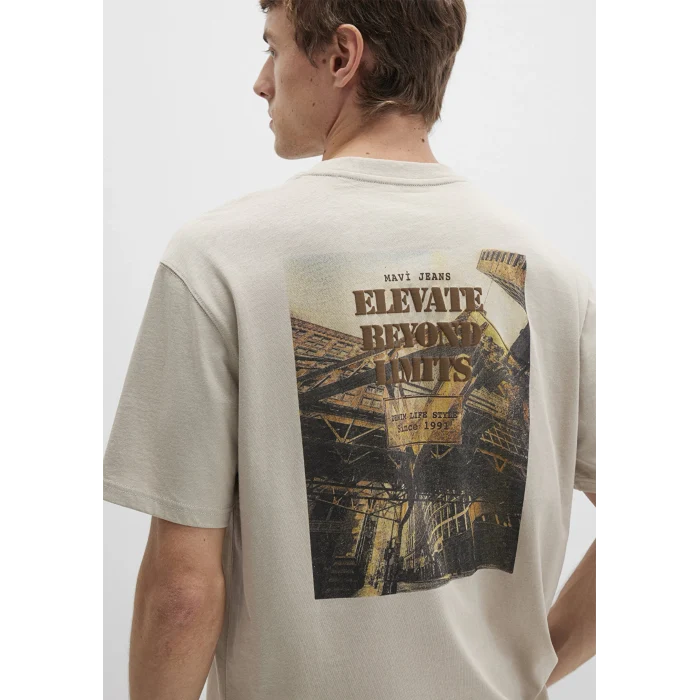 Mavi 0612837-70039 Baskılı Bej Tişört