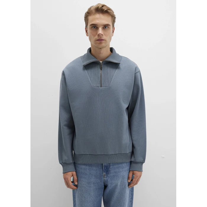 Mavi 0S10368-80889 Polo Yaka Gri Sweatshirt