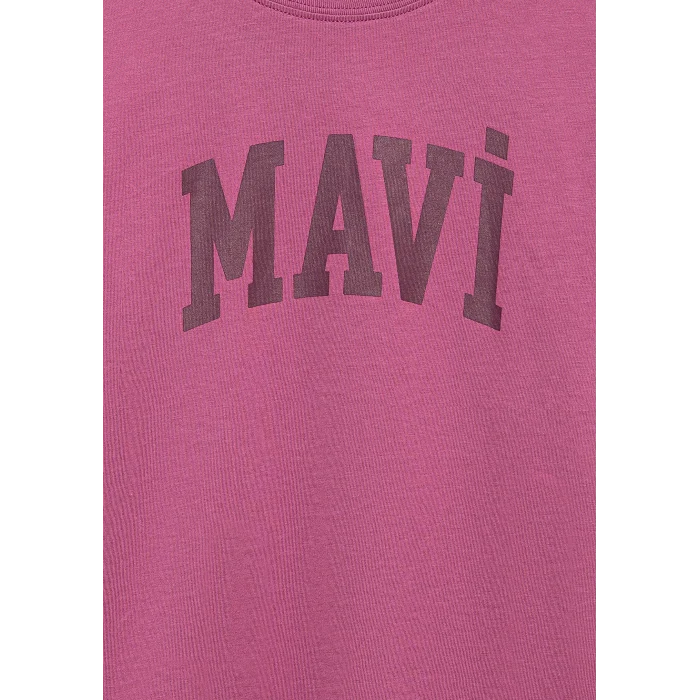 Mavi 7610385-70651 Mavi Logo Baskılı Pembe Tişört