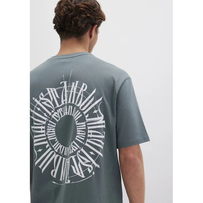 Mavi 0612449-71577 Sırt Baskılı İstanbul Tişört