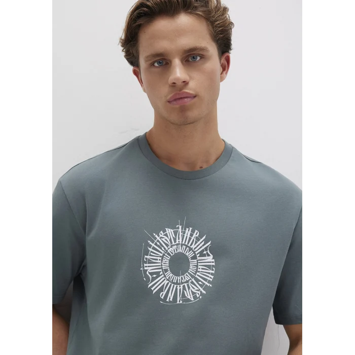 Mavi 0612449-71577 Sırt Baskılı İstanbul Tişört