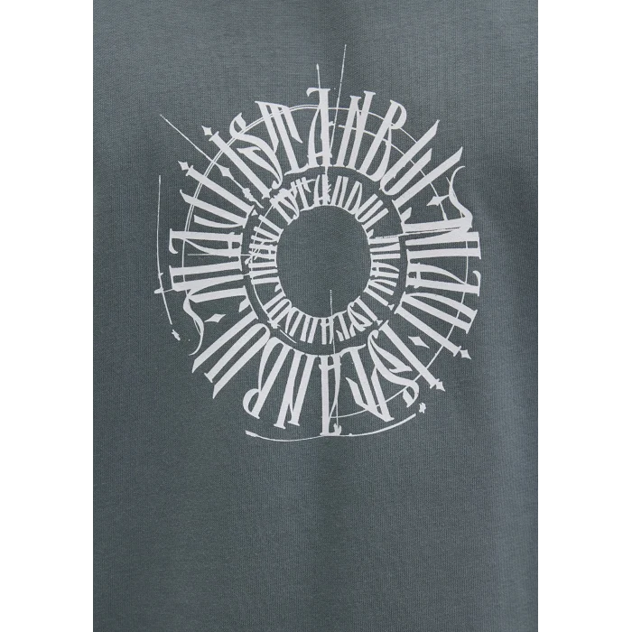 Mavi 0612449-71577 Sırt Baskılı İstanbul Tişört