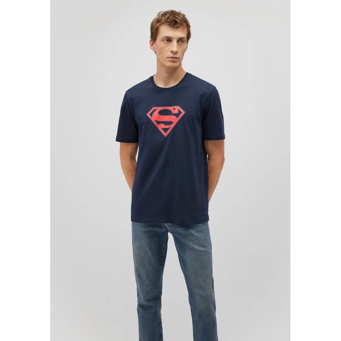 Mavi 0610754-70490 Superman Baskılı Lacivert Tişört