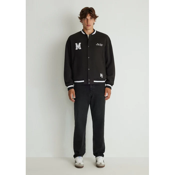 Mavi 0S10167-900 M Logo Baskılı Siyah Kolej Ceketi