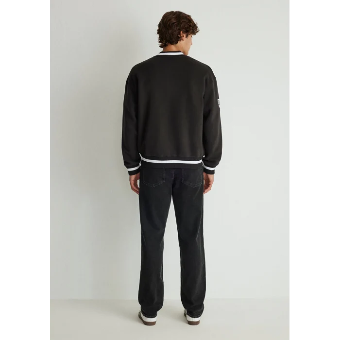 Mavi 0S10167-900 M Logo Baskılı Siyah Kolej Ceketi