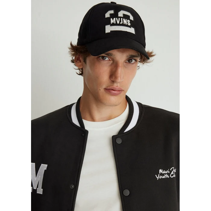 Mavi 0S10167-900 M Logo Baskılı Siyah Kolej Ceketi