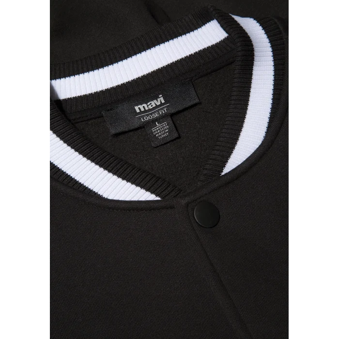 Mavi 0S10167-900 M Logo Baskılı Siyah Kolej Ceketi