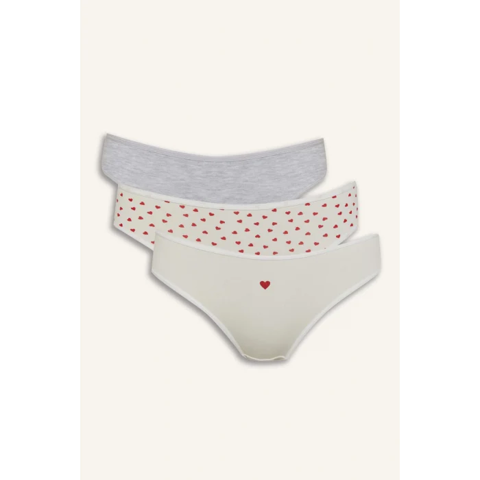 Defacto E7575 Gri 3lü Brief Külot-Fall in Love