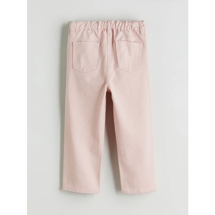 LCW Kids Pembe Beli Lastikli Kız Çocuk Pantolon