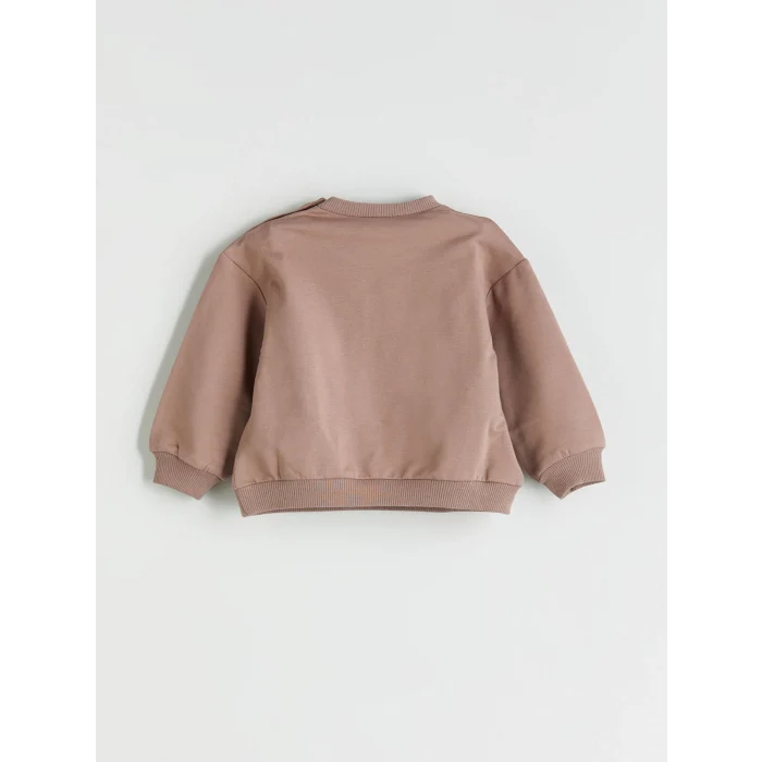 LCW baby Kahverengi Baskılı Erkek Bebek Jogger Pantolon ve Sweatshirt 2li