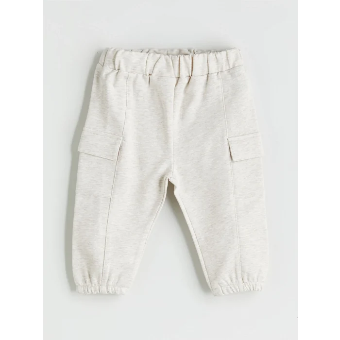 LCW baby Kahverengi Baskılı Erkek Bebek Jogger Pantolon ve Sweatshirt 2li