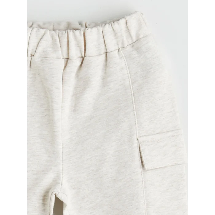 LCW baby Kahverengi Baskılı Erkek Bebek Jogger Pantolon ve Sweatshirt 2li