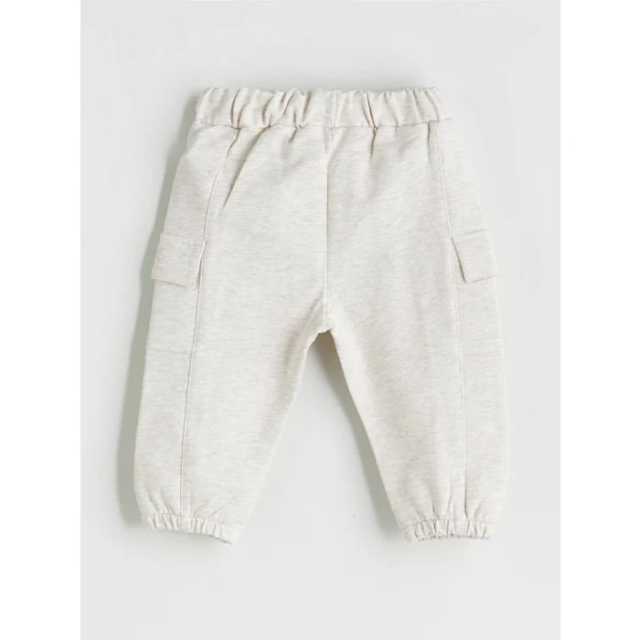 LCW baby Kahverengi Baskılı Erkek Bebek Jogger Pantolon ve Sweatshirt 2li