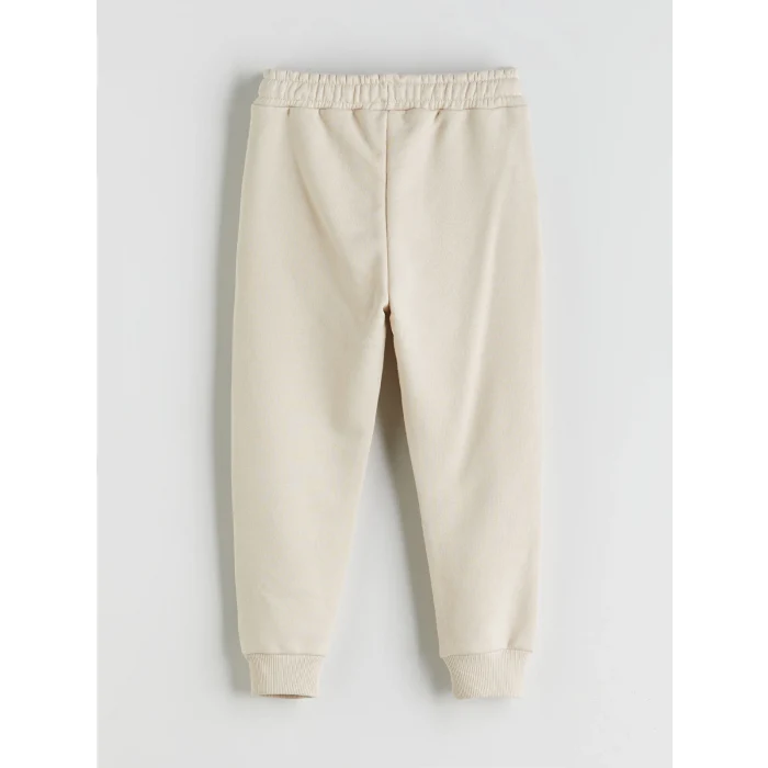 LCW Kids Bej Dinazor Baskılı Erkek Çocuk Sweatshirt ve Eşofman Alt 2li