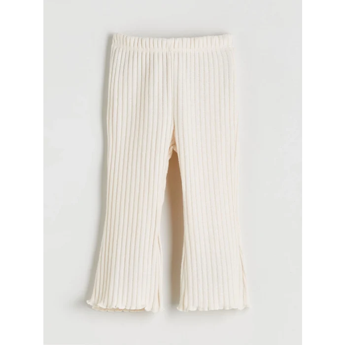 LCW baby Bej Bebe Yaka Kız Bebek Sweatshirt ve Tayt Pantolon 2li