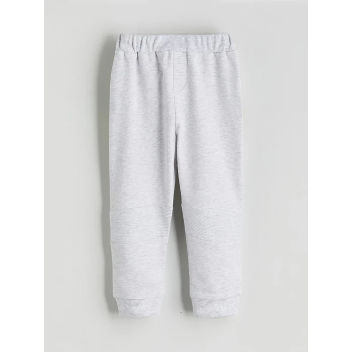 LCW baby Bej Bisiklet Yaka Çizgili Erkek Bebek Sweatshirt ve Eşofman Alt 2li