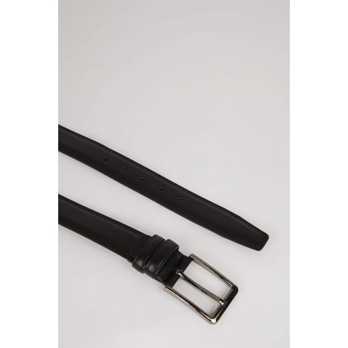 Defacto D3294 Siyah Erkek Suni Deri Günlük Kemer