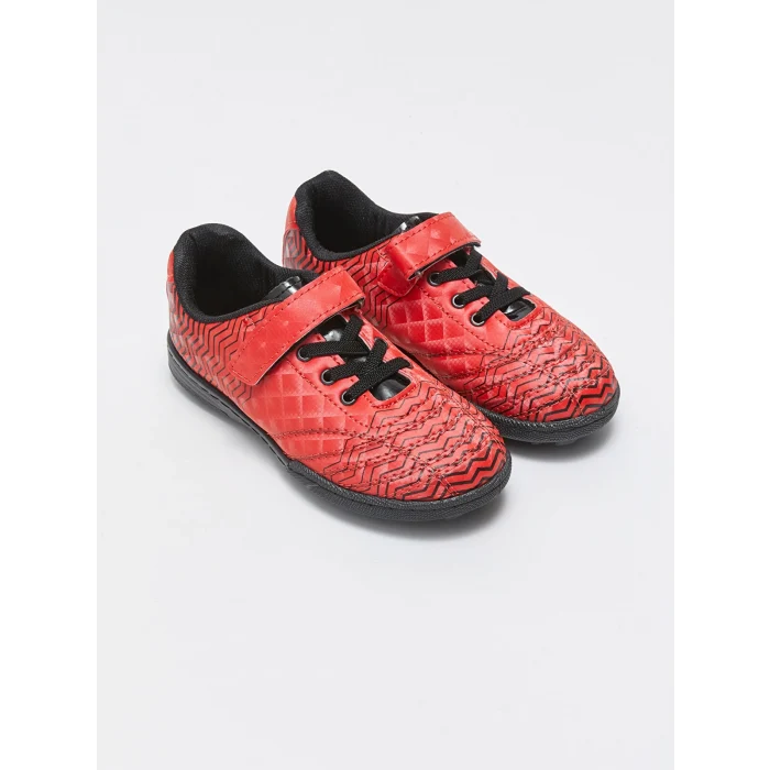 LCW STEPS Kirmizi Cırt Cırtlı Erkek Çocuk Halı Saha Ayakkabısı