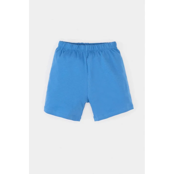 Defacto E6921 Mavi Erkek Bebek 2li Takım Kısa Kollu Tişört Beli Lastikli Şort